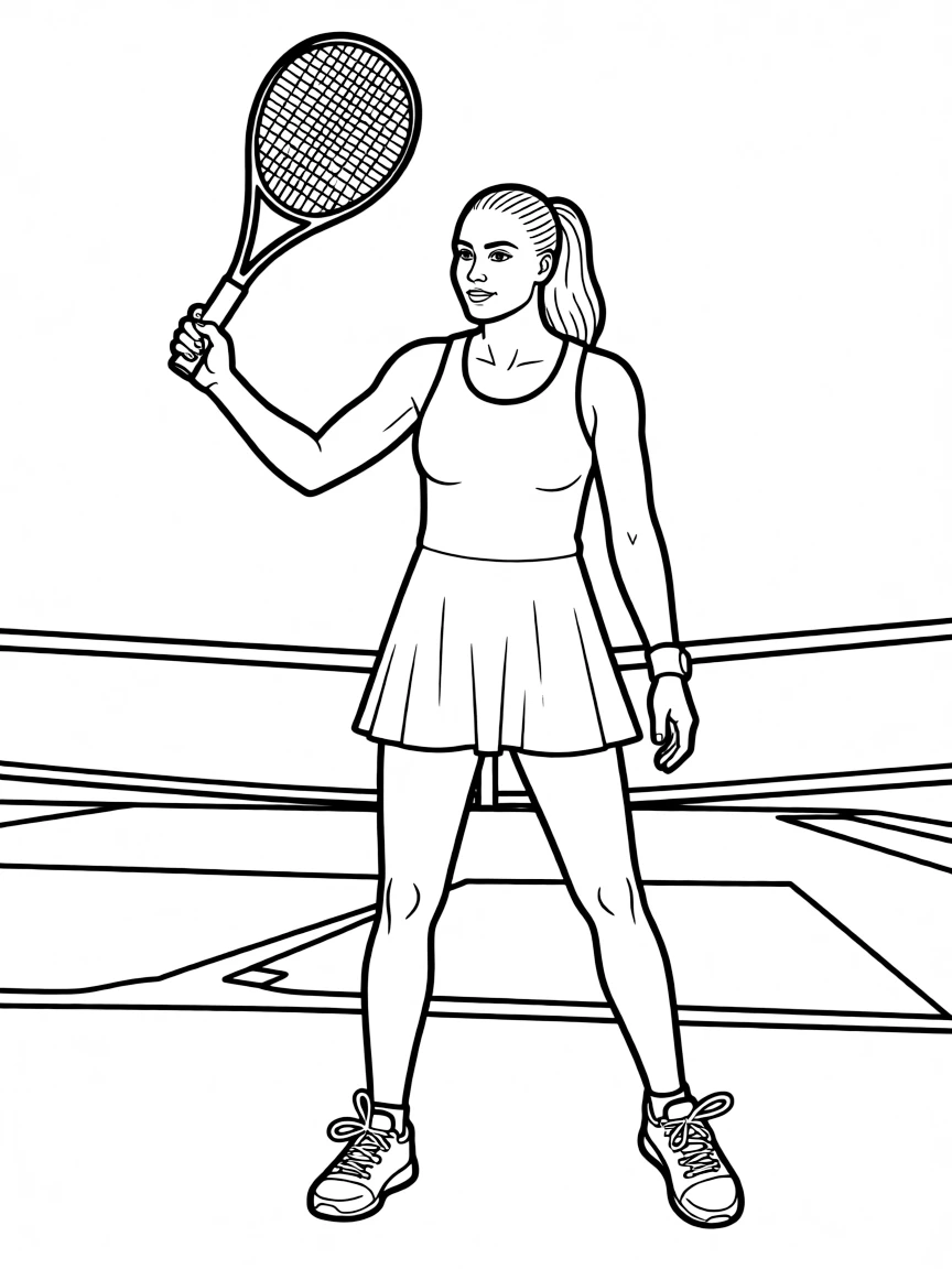 Serena Williams holding a tennis racket.