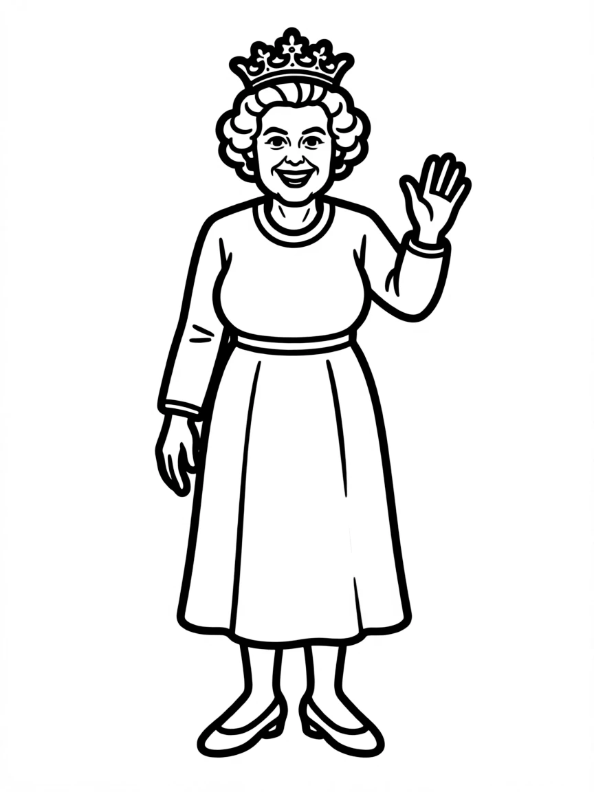 Queen Elizabeth II smiling.