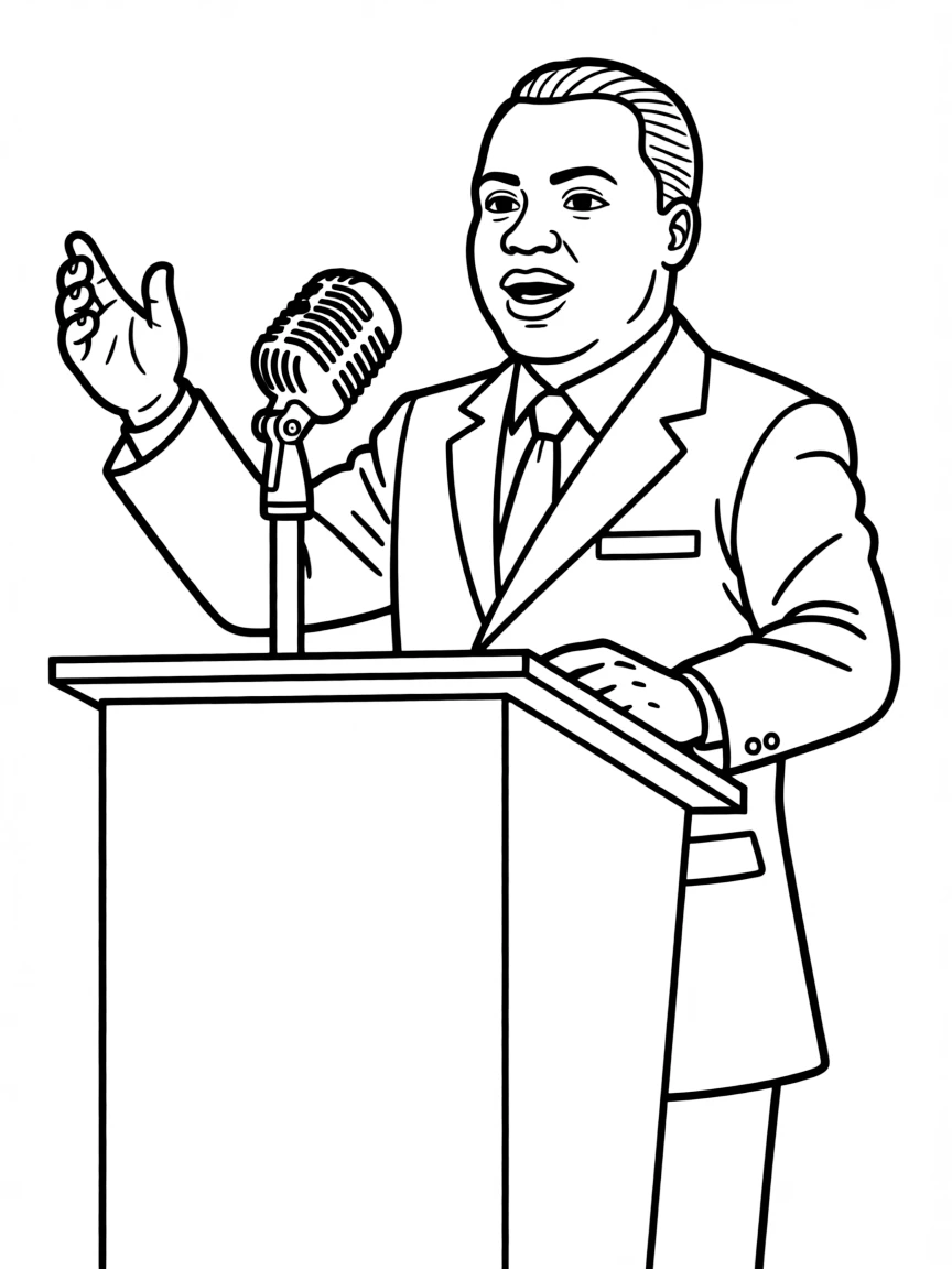 Martin Luther King Jr. speaking.