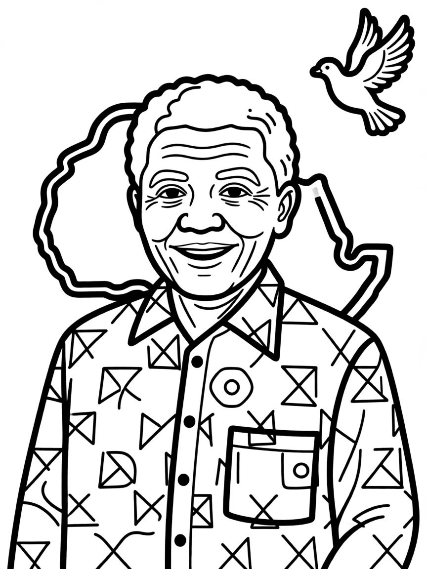 Nelson Mandela smiling.