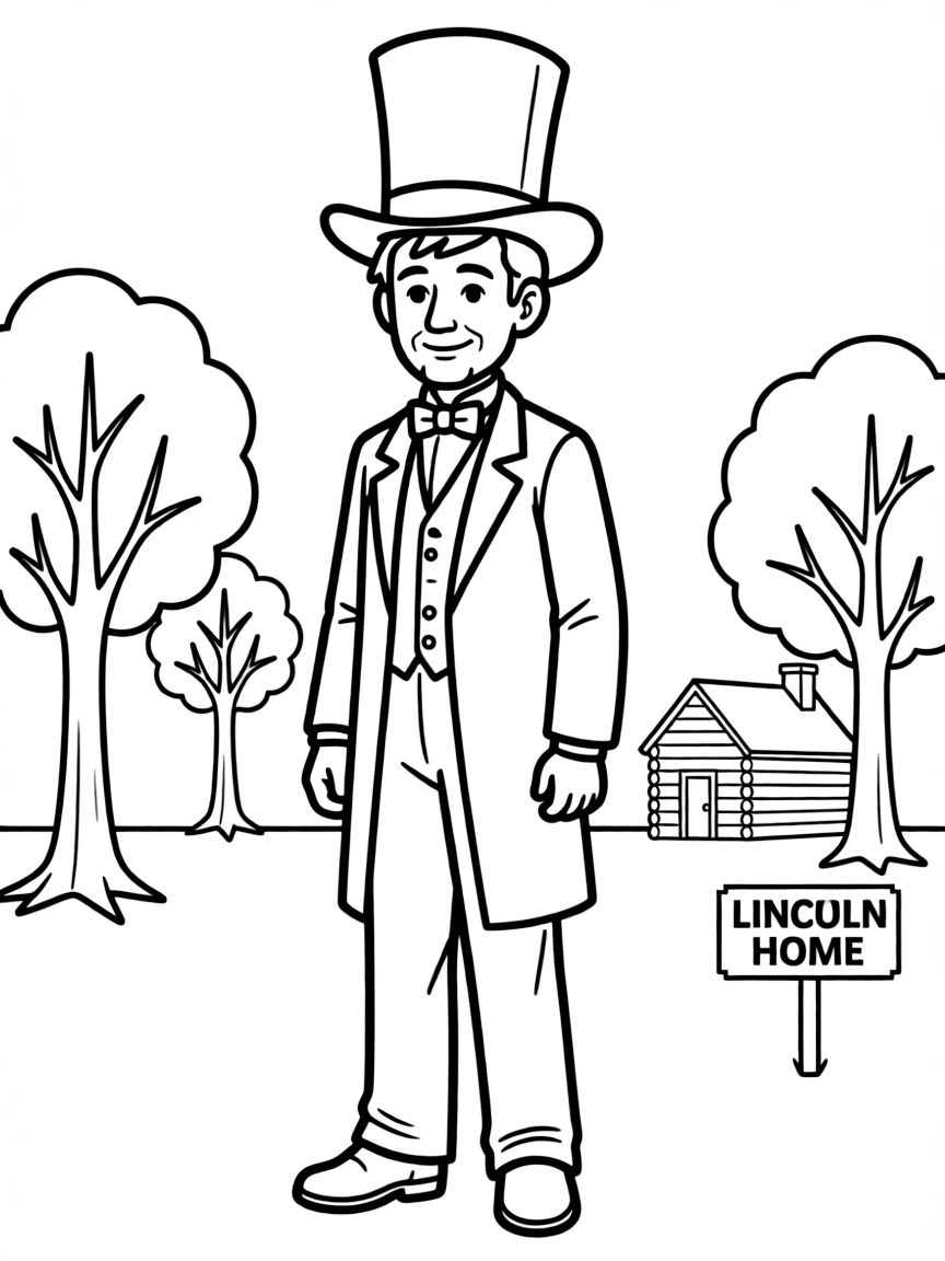 Abraham Lincoln with his hat.