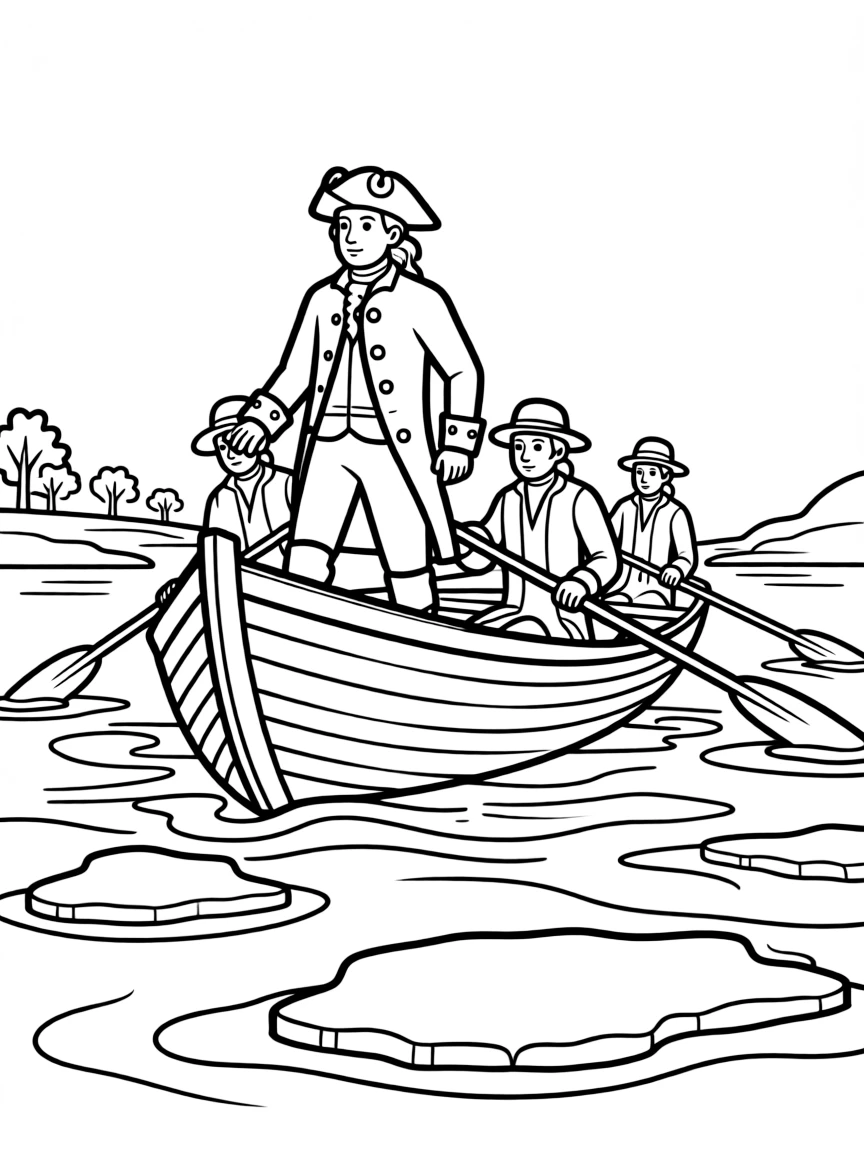 George Washington crossing.