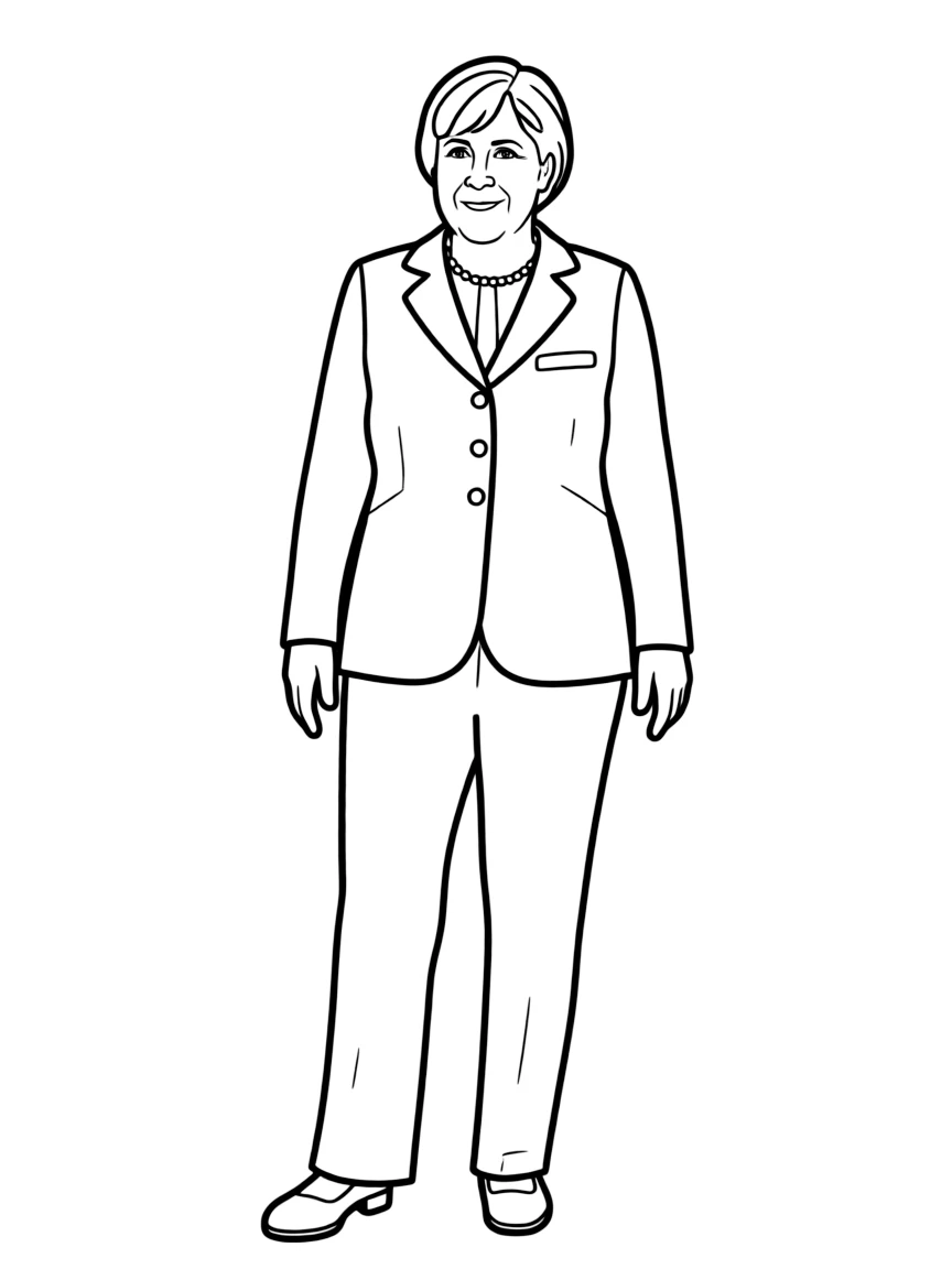 Angela Merkel standing.