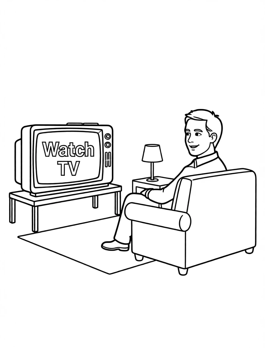 Reed Hastings watching TV.