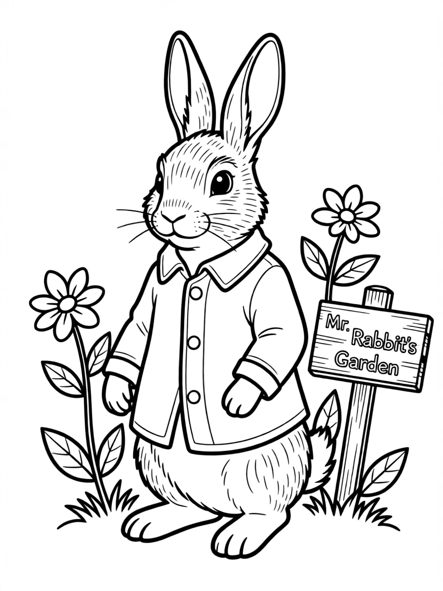 Beatrix Potter with a rabbit.