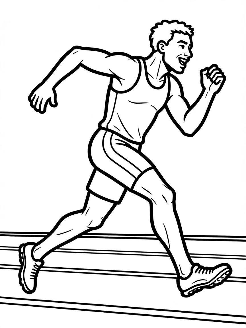 Usain Bolt running.
