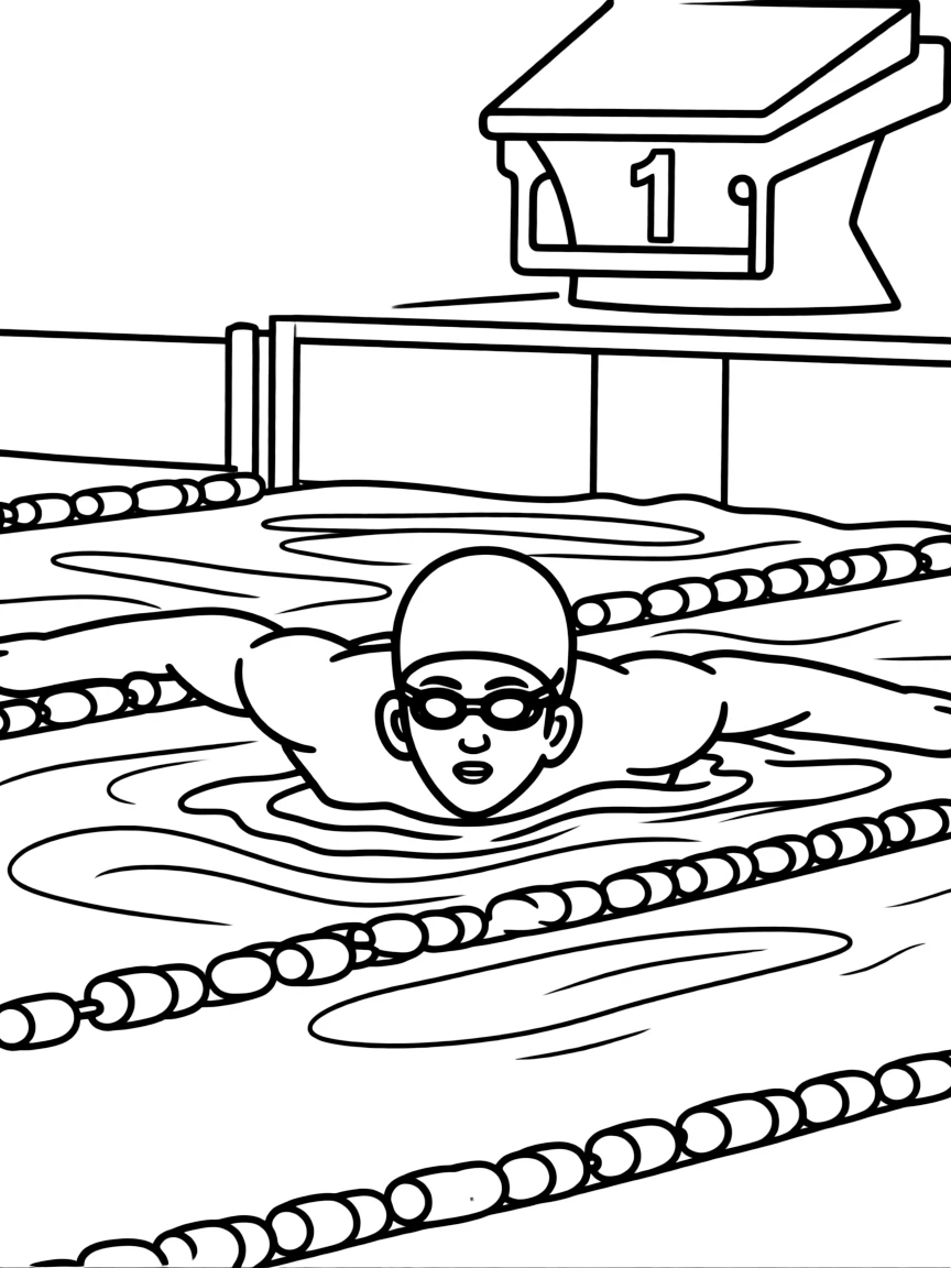 Michael Phelps swimming.