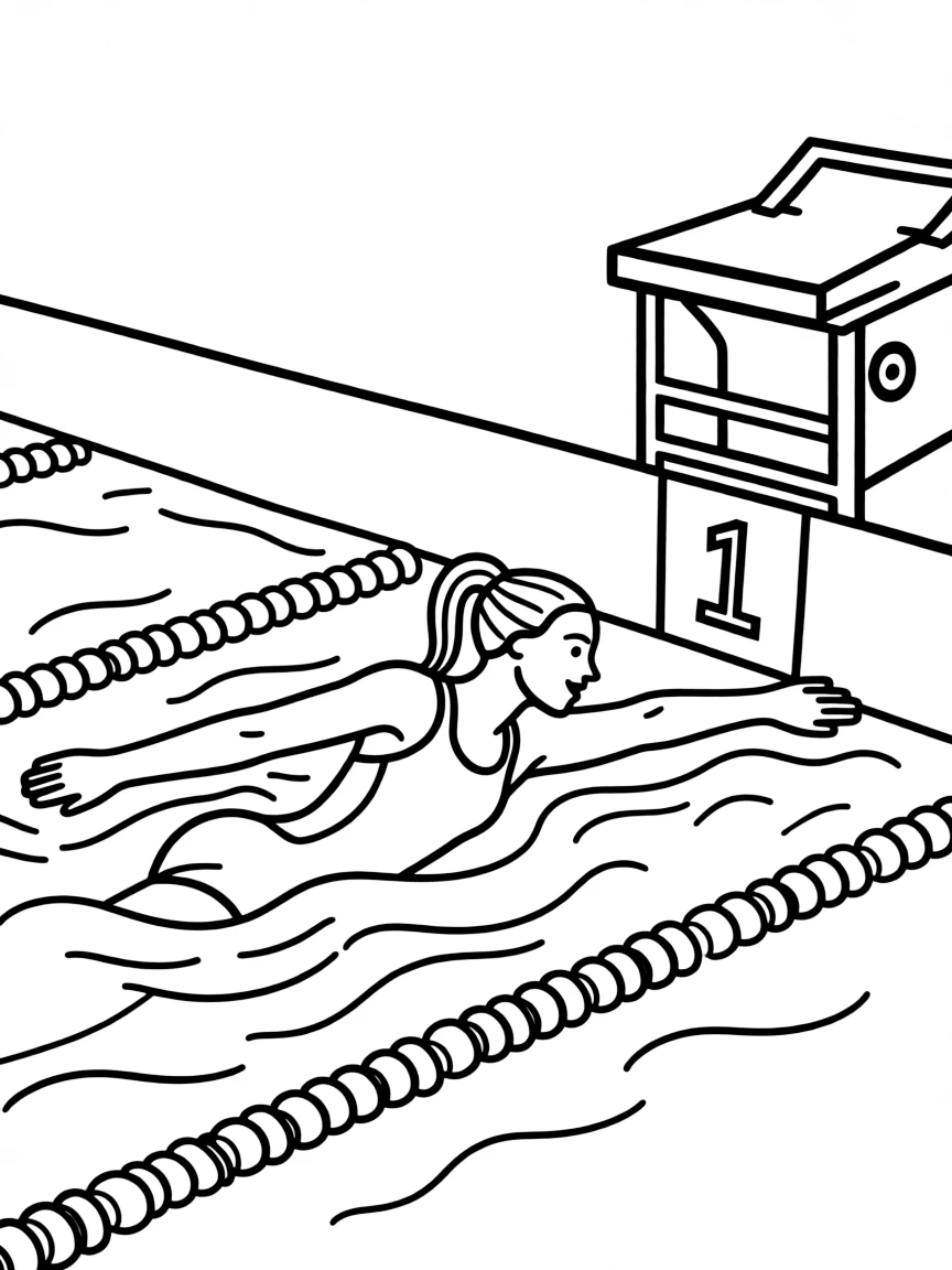 Katie Ledecky swimming.