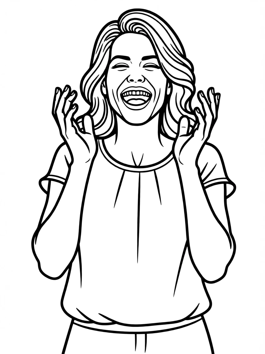 Sandra Bullock laughing.