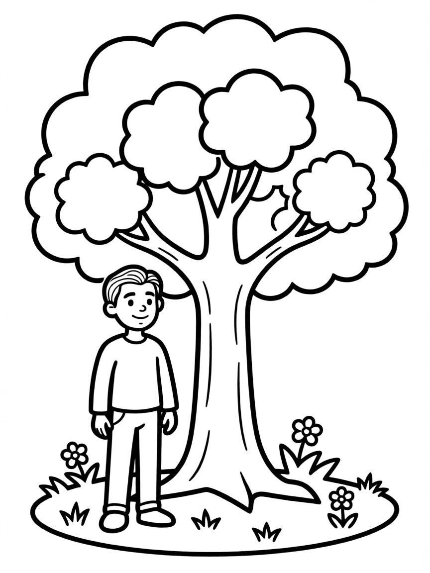 Leonardo DiCaprio with a tree.