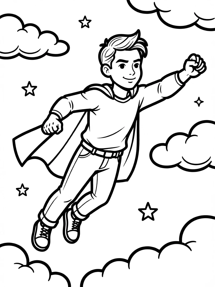 Robert Downey Jr. flying.