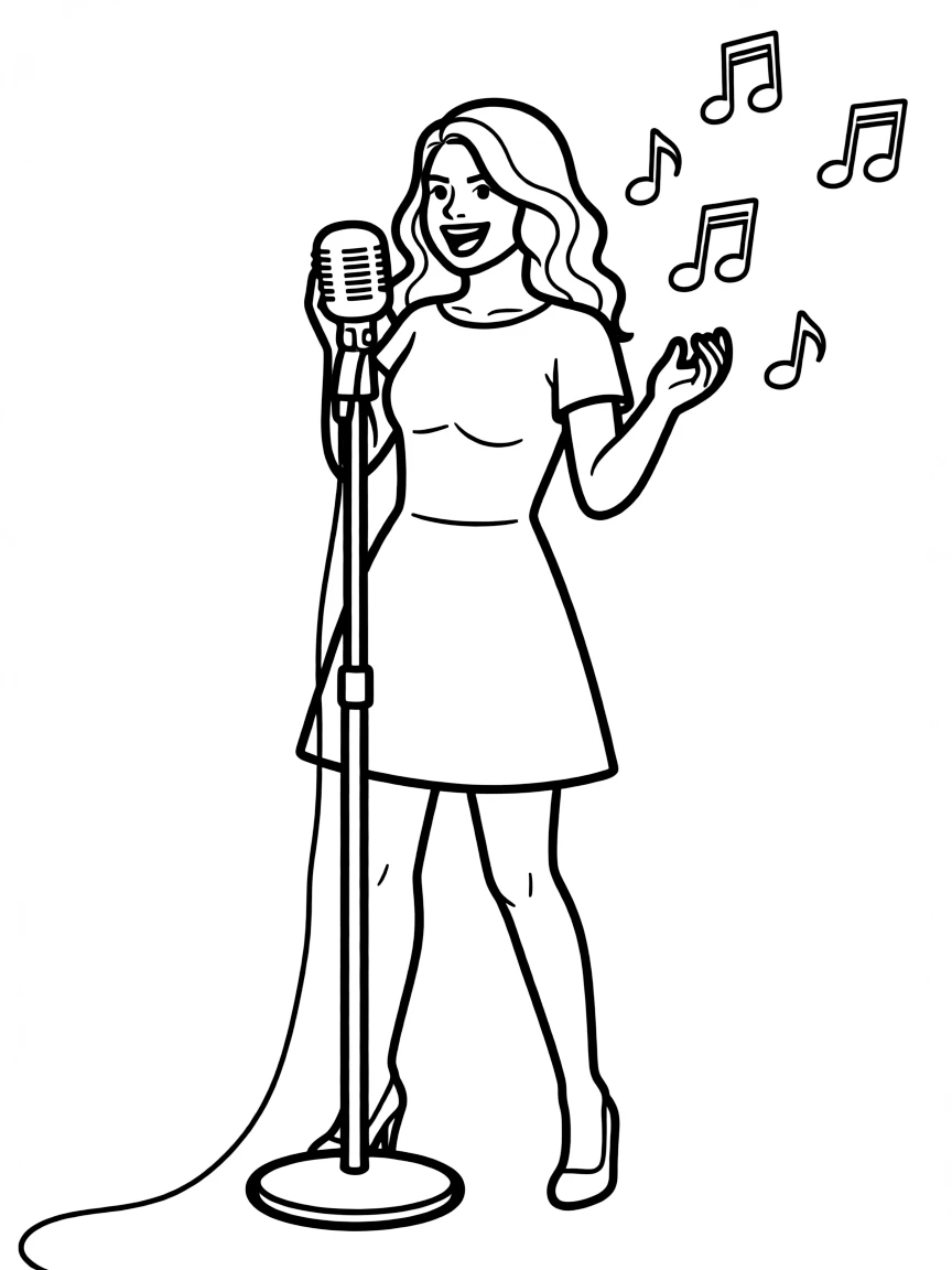 Selena Gomez singing.