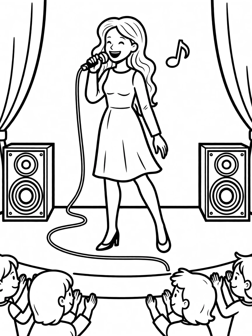 Lady Gaga singing.