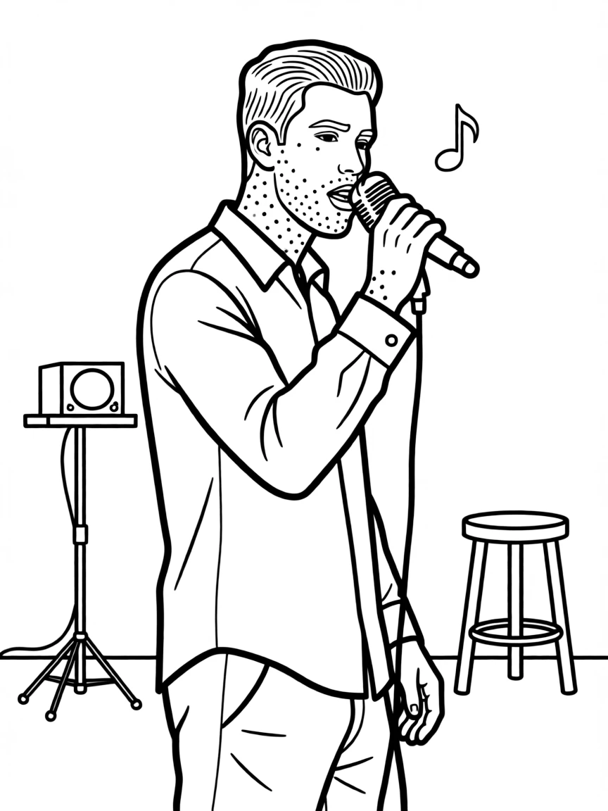 Post Malone singing.