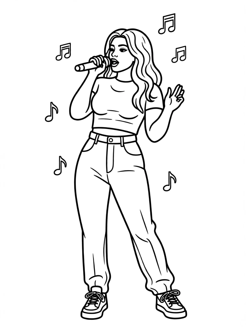 Megan Thee Stallion rapping.