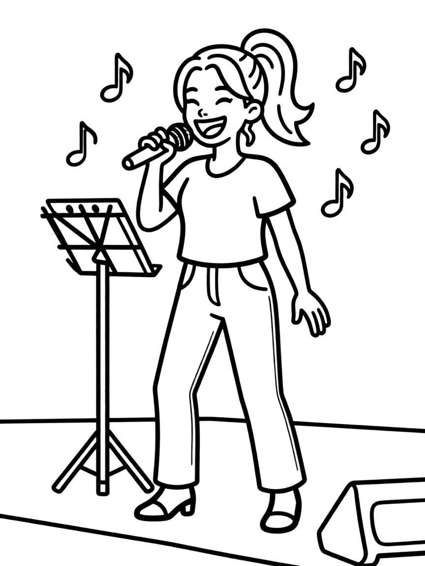Doja Cat singing.