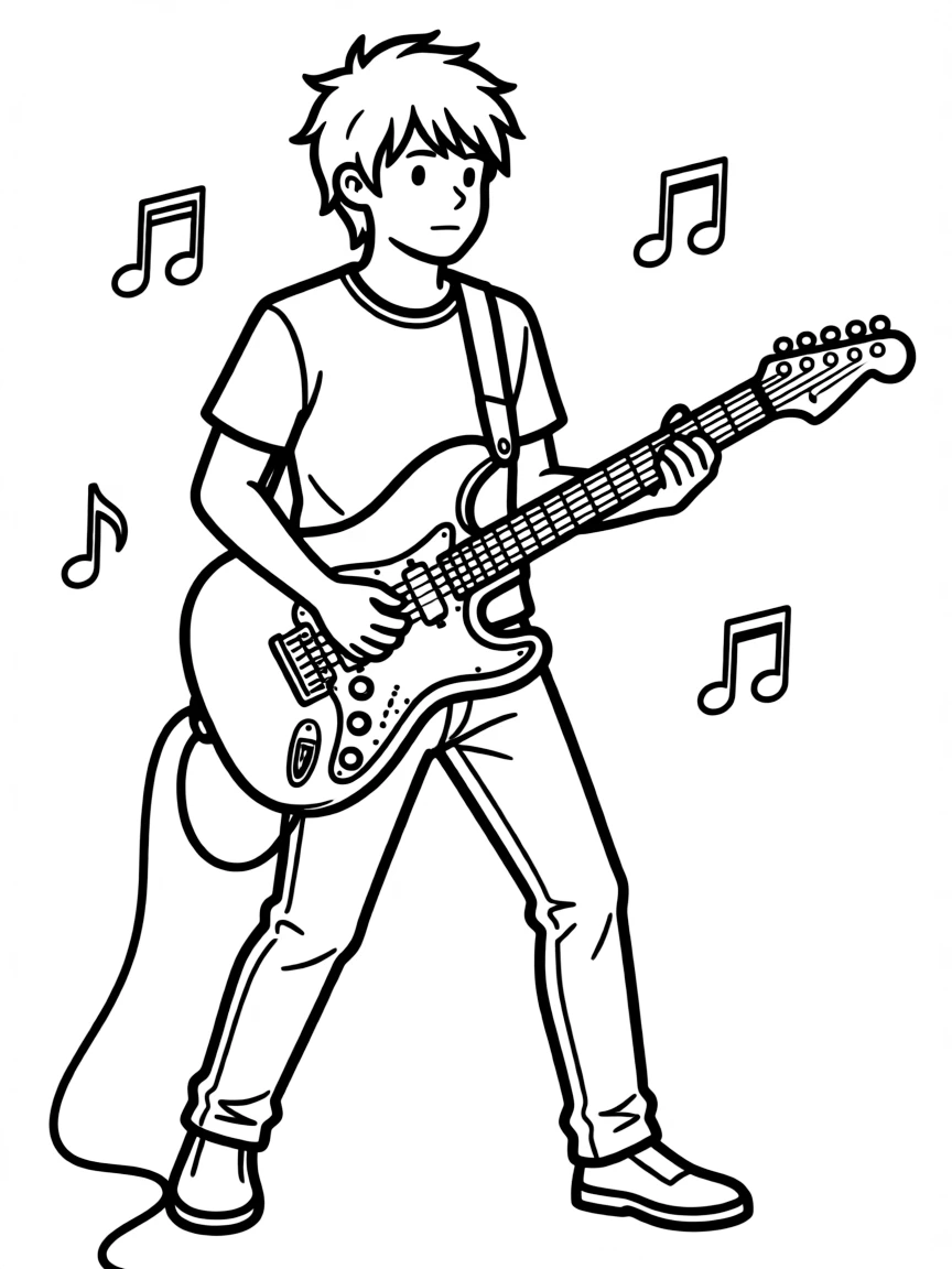 Billie Joe Armstrong playing guitar.