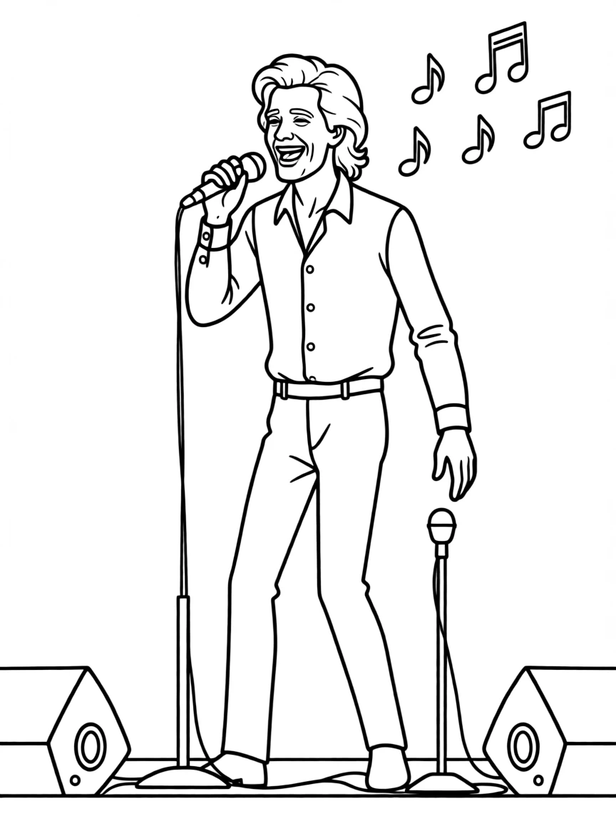 Mick Jagger singing.