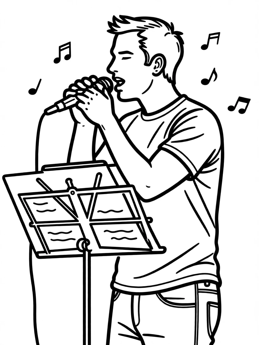 Chris Martin singing.