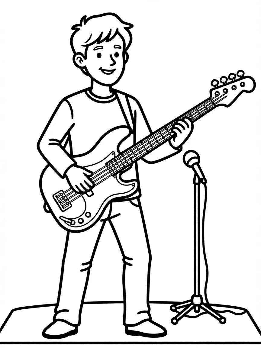 Sting playing bass.