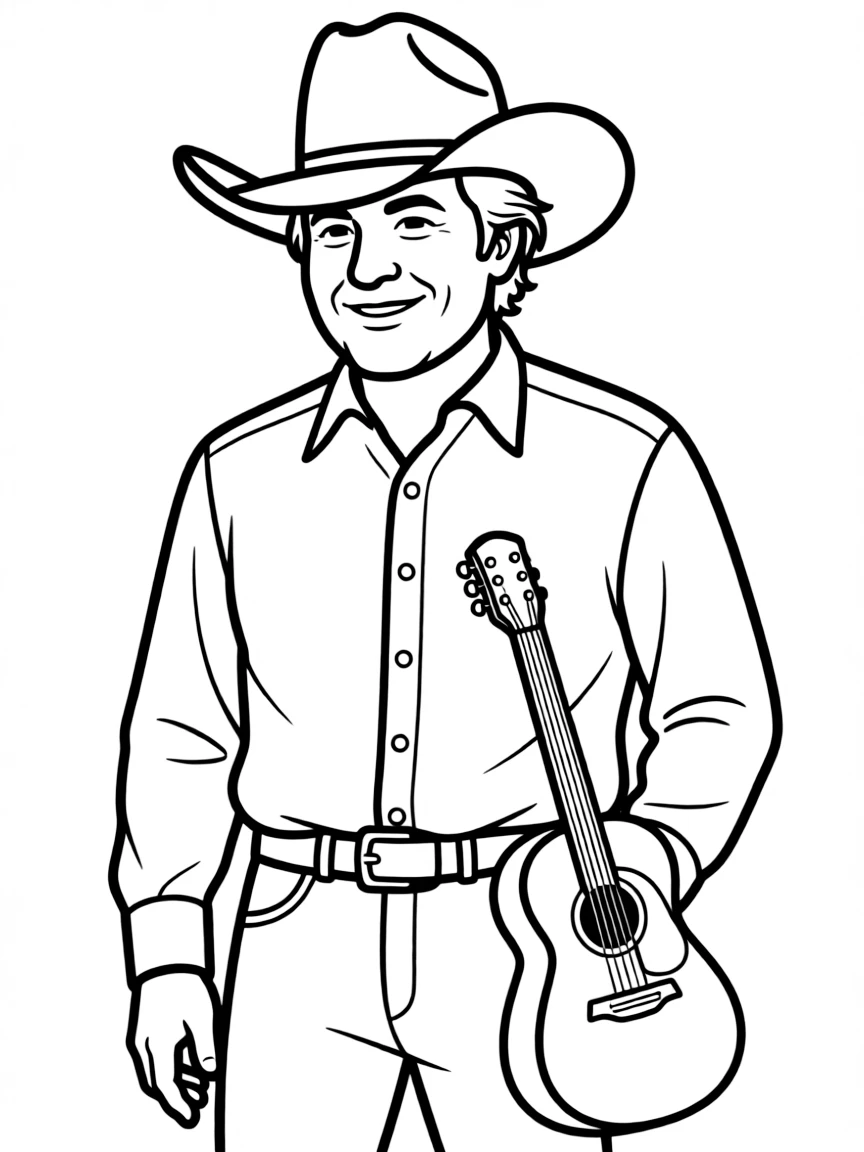 Garth Brooks with a cowboy hat.