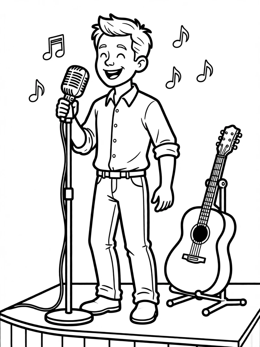 Blake Shelton singing.