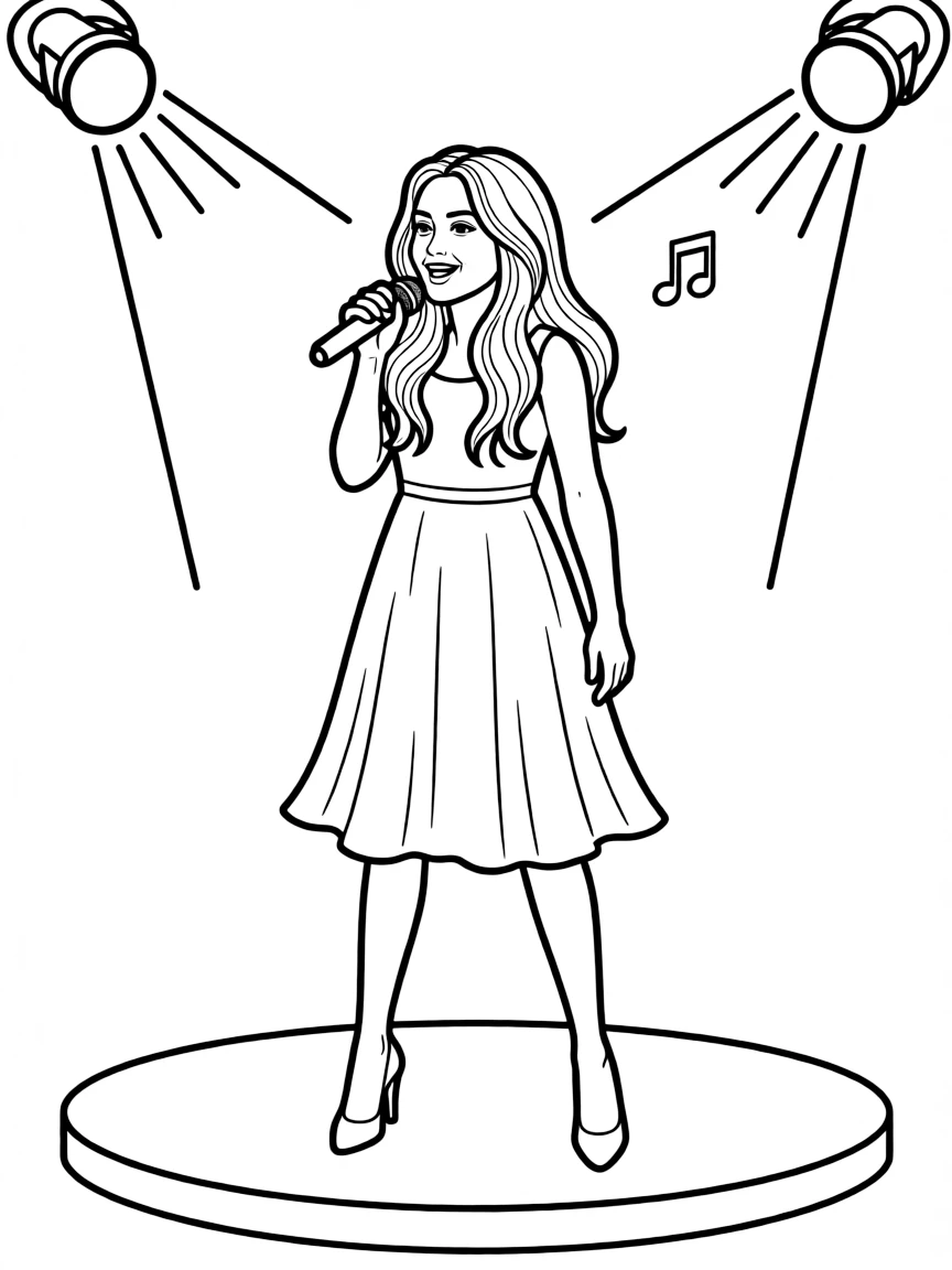 Christina Aguilera singing.