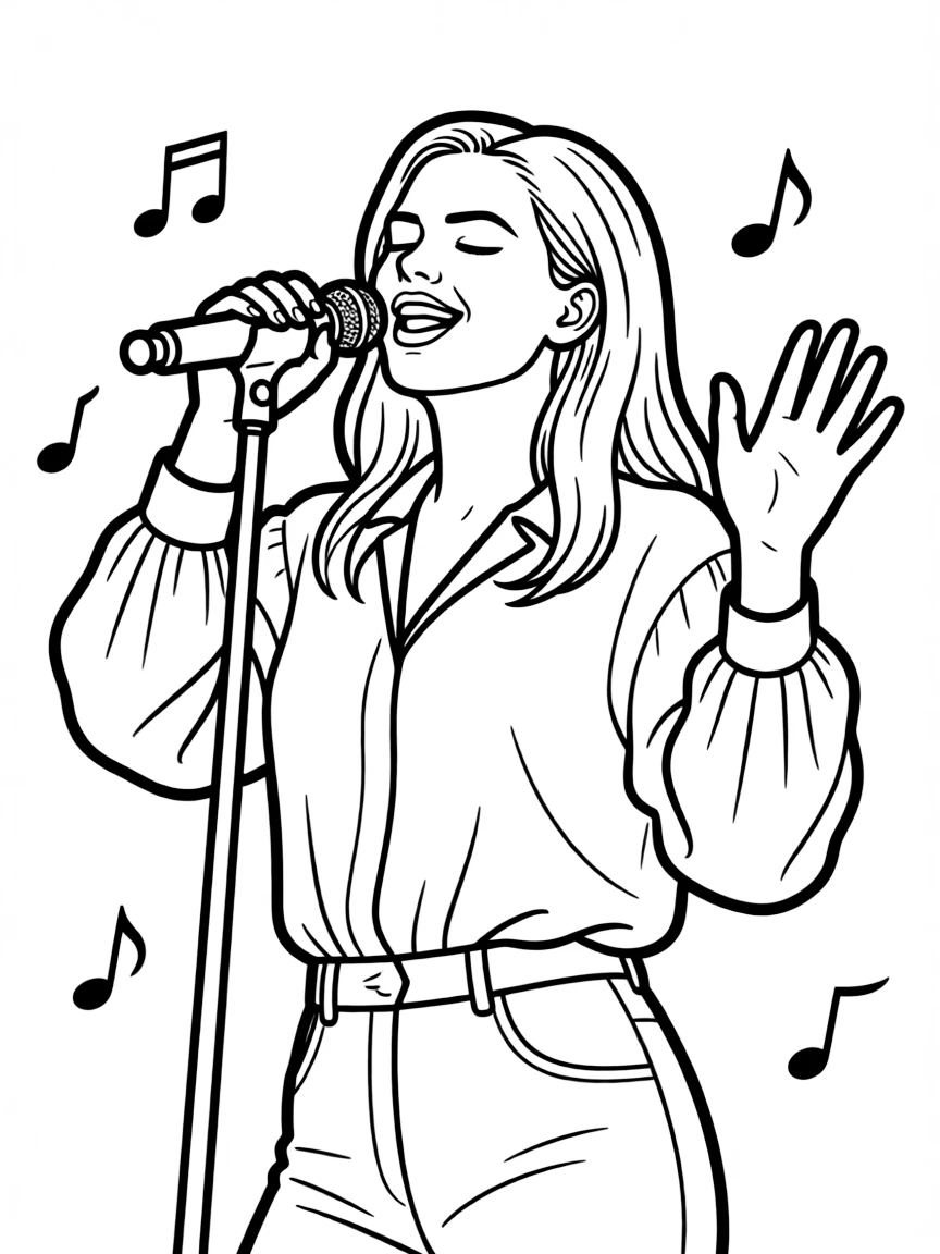 Rosalía singing.