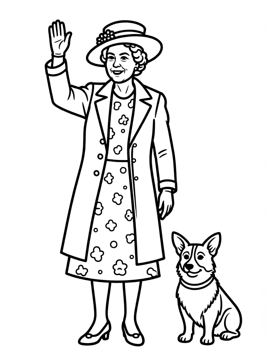 Queen Elizabeth II waving.