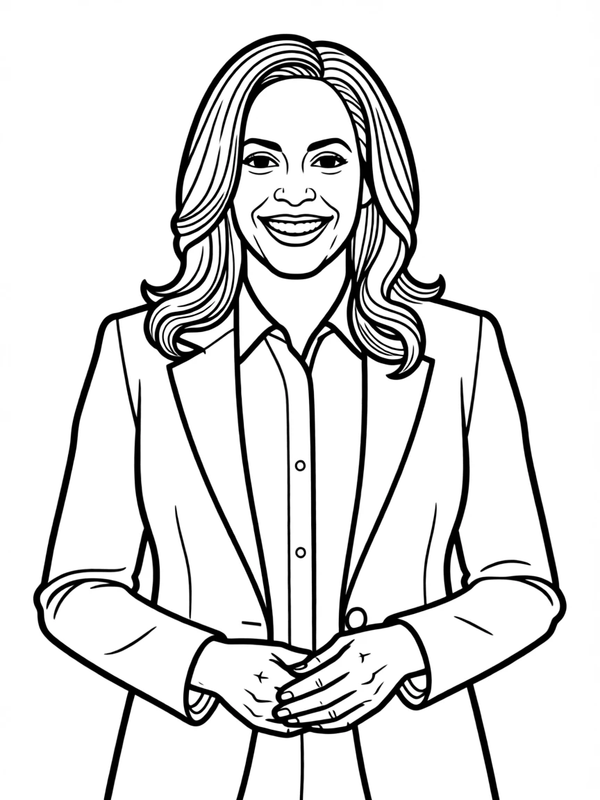 Kamala Harris smiling.