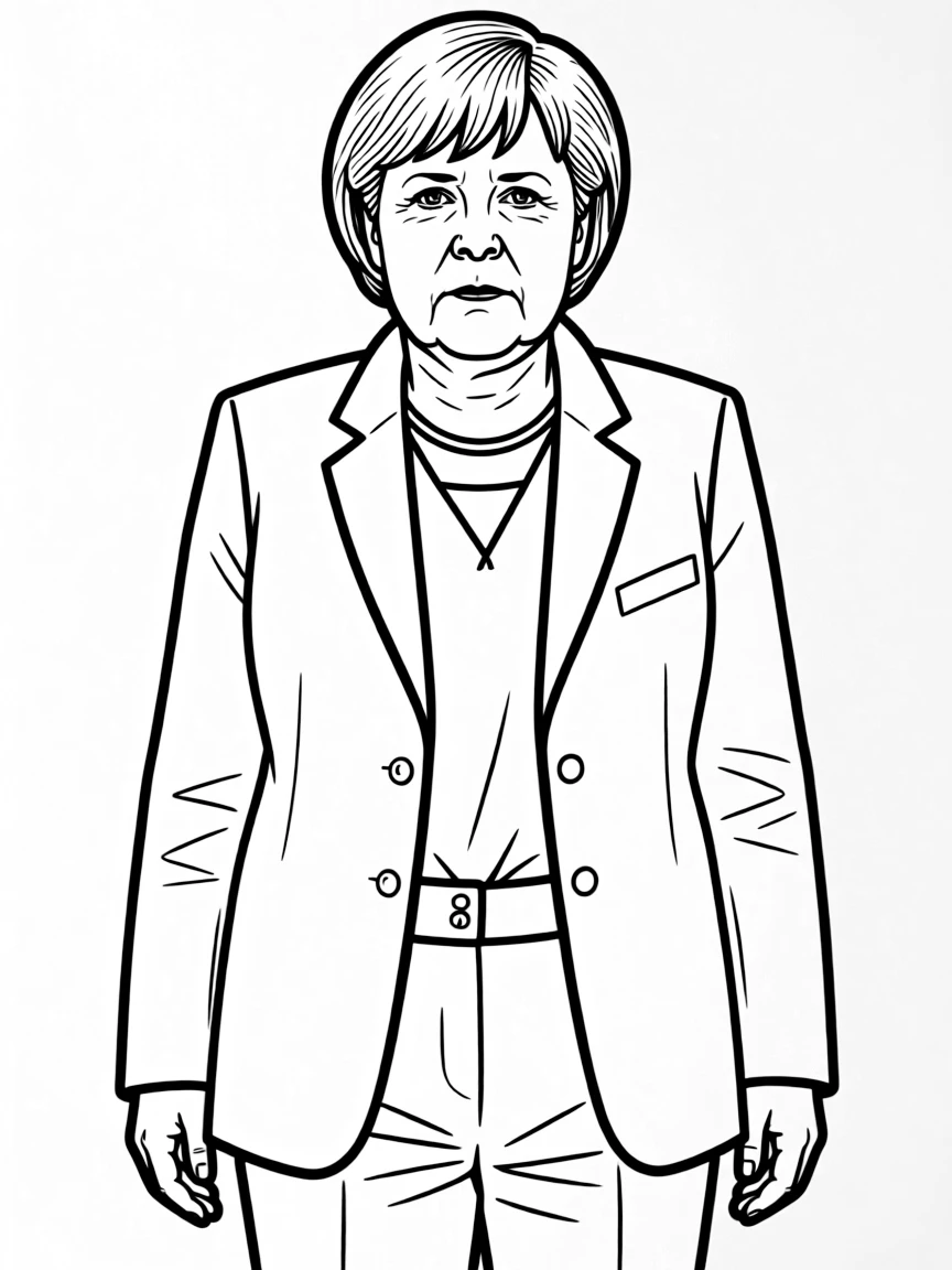 Angela Merkel with a serious face.