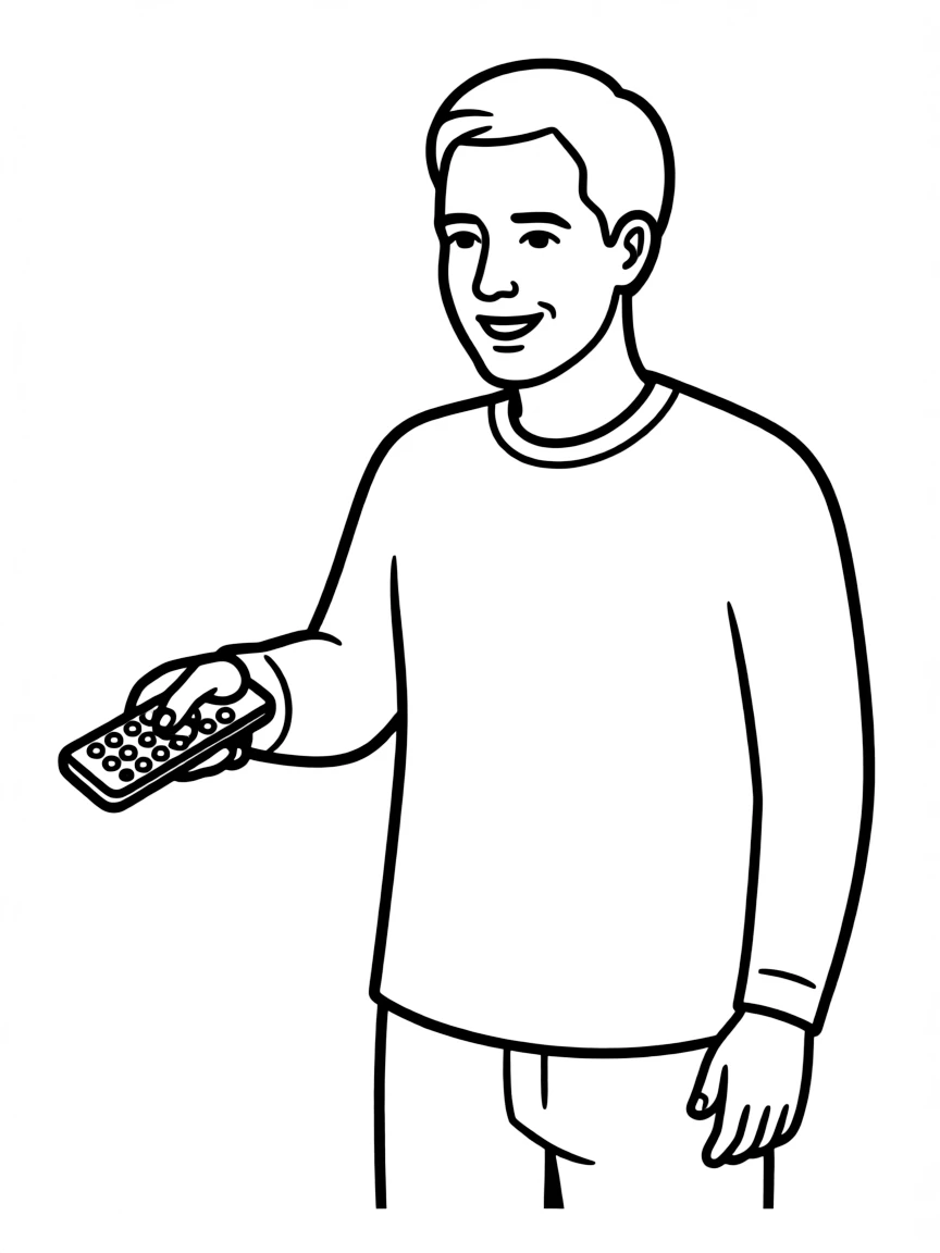 Reed Hastings with a remote.