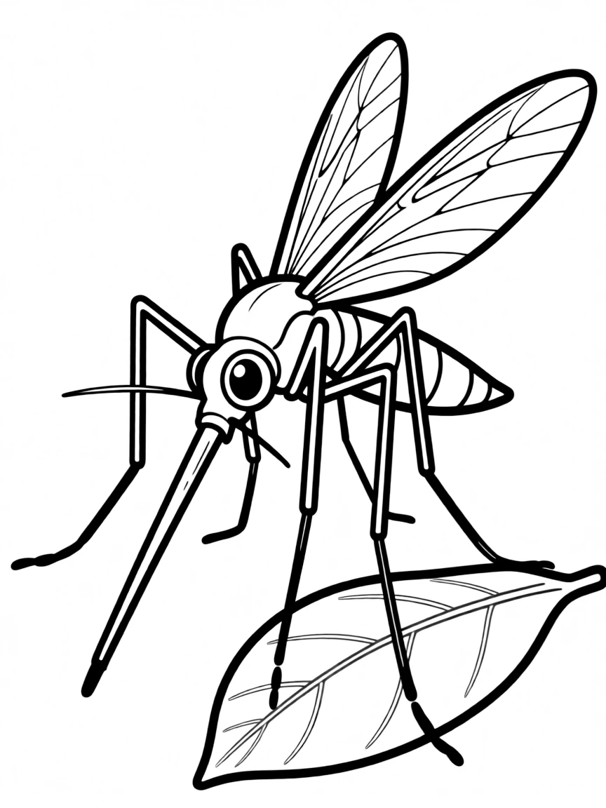 A mosquito with a long proboscis