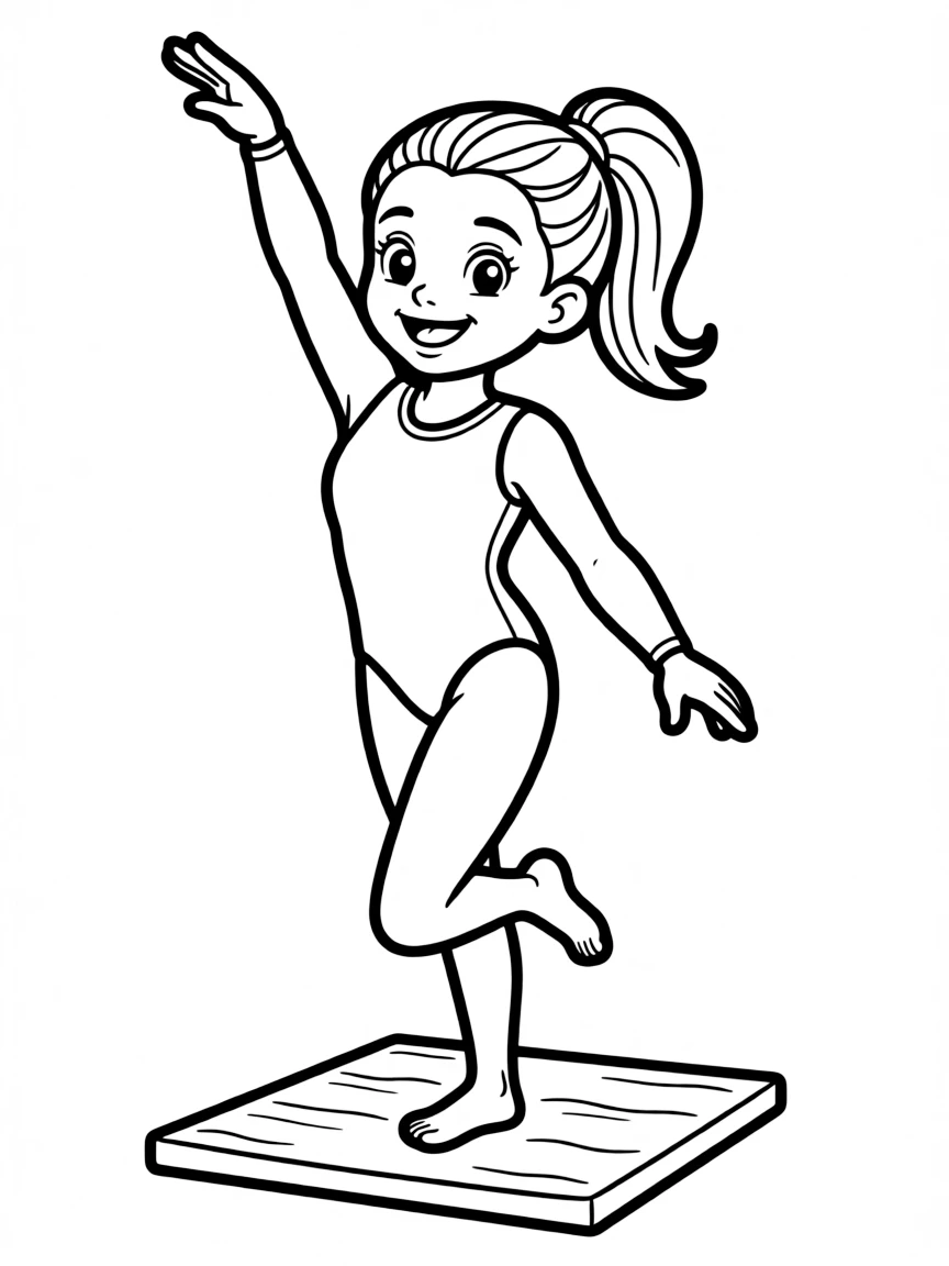Simone Biles doing a simple pose.