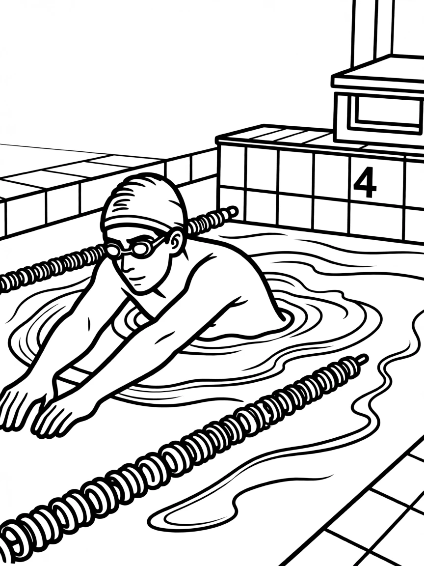 Michael Phelps swimming.