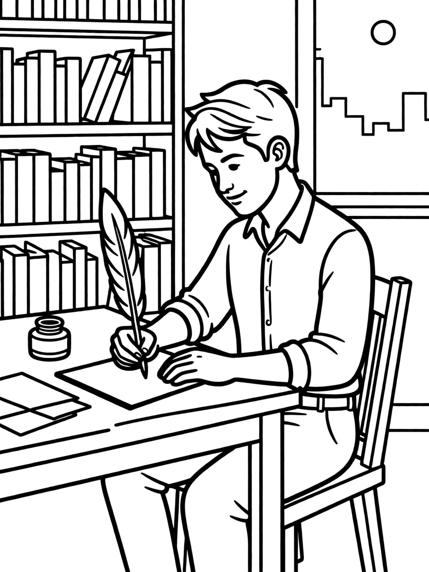 Lin-Manuel Miranda writing.