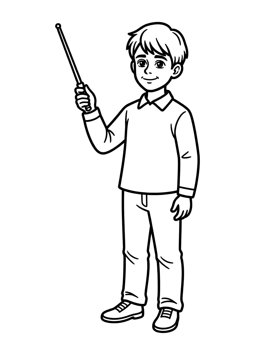 Daniel Radcliffe holding a wand.