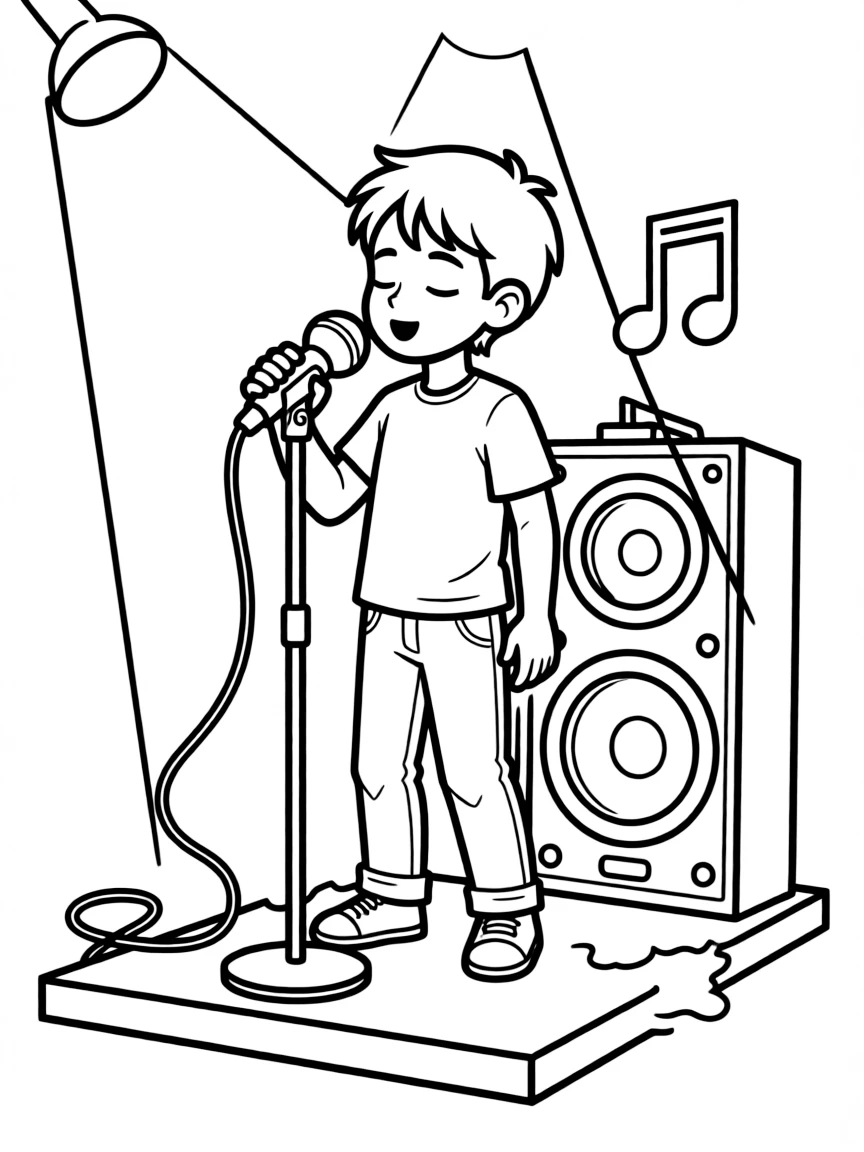 Justin Bieber singing.