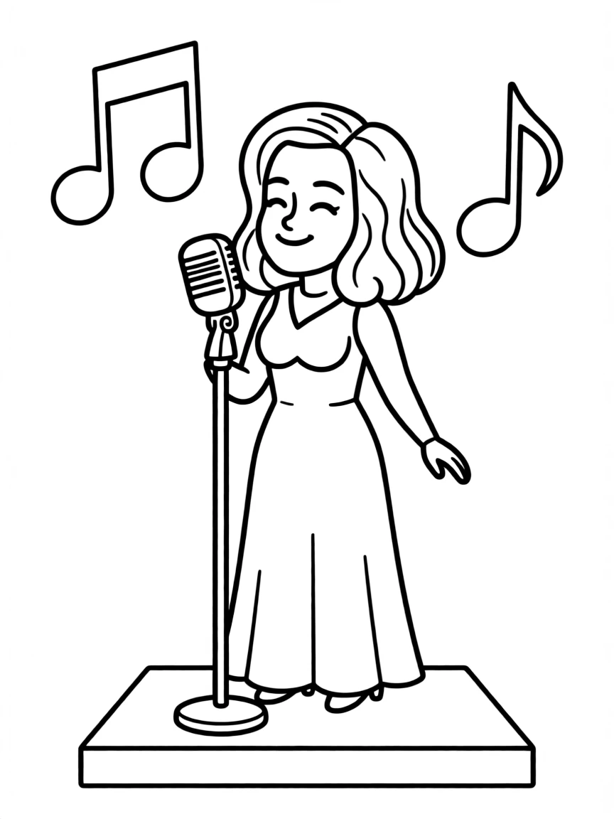 Adele singing.