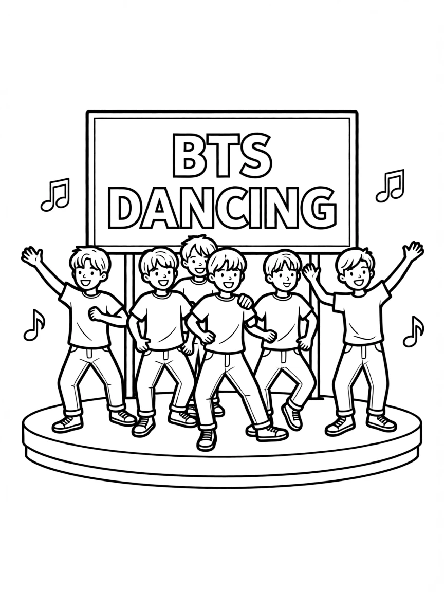BTS dancing.