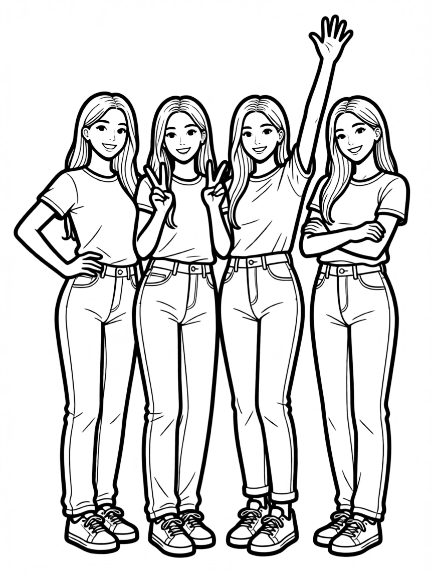 Blackpink posing.