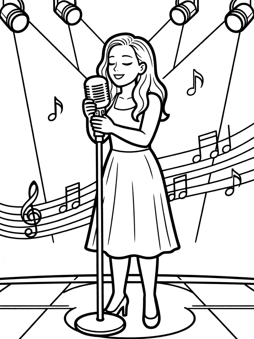Lady Gaga singing.