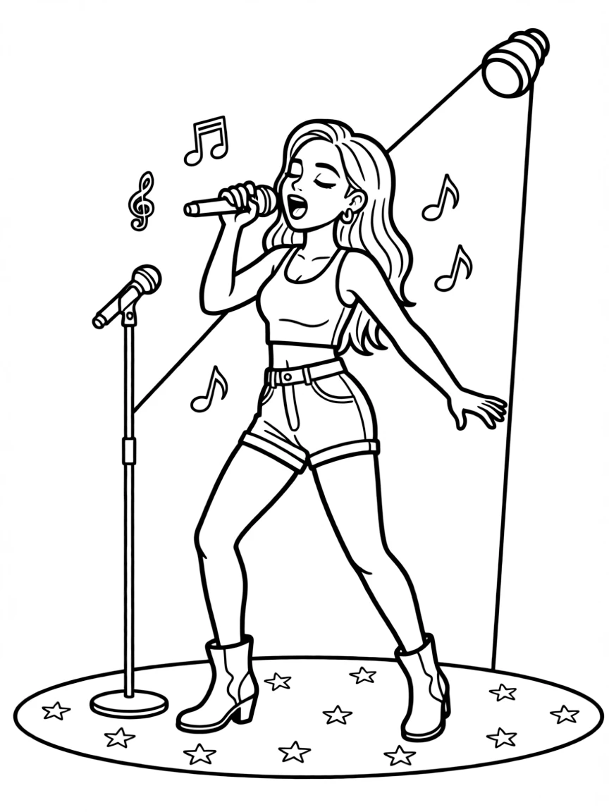Doja Cat singing.