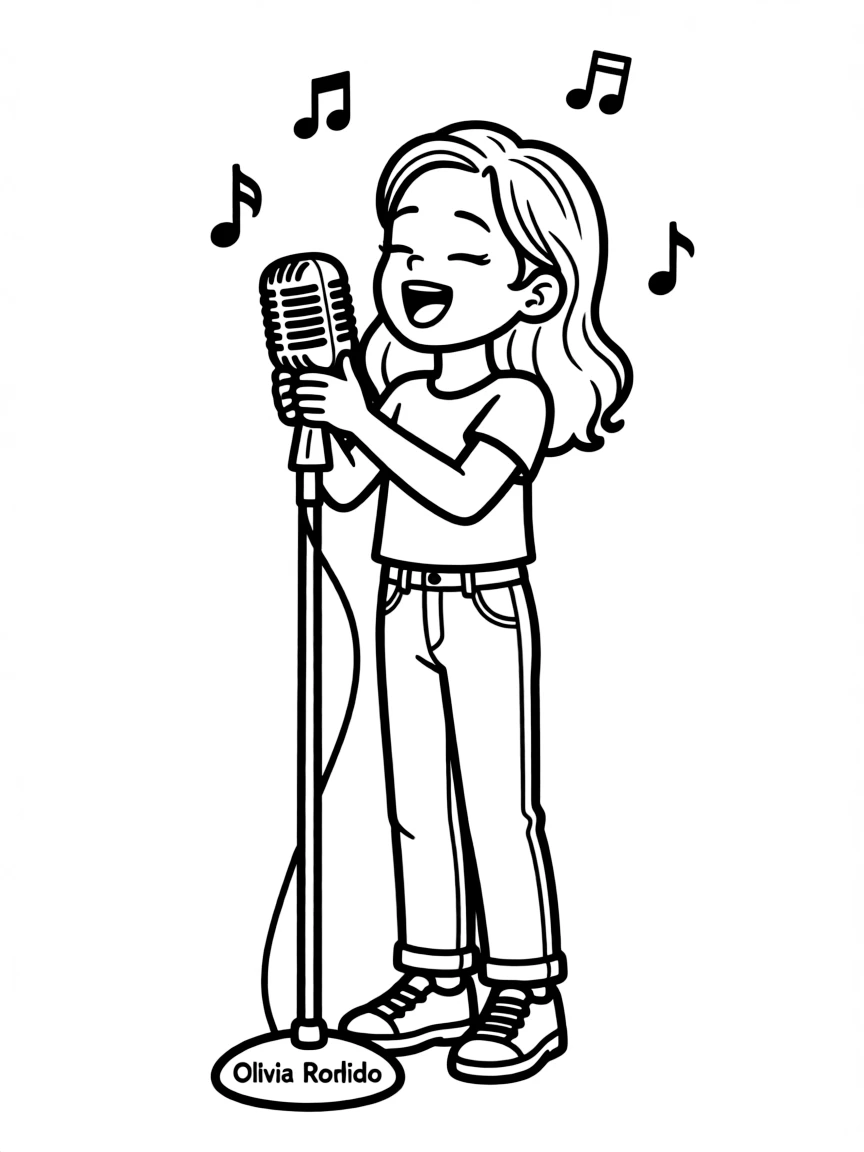 Olivia Rodrigo singing.