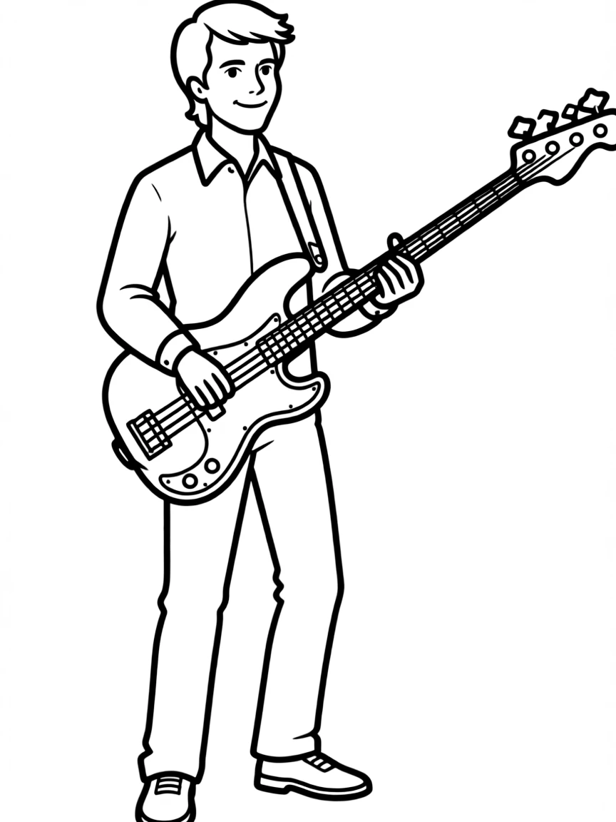 Paul McCartney playing bass.
