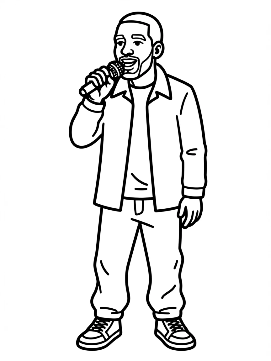 Jay-Z with a microphone.