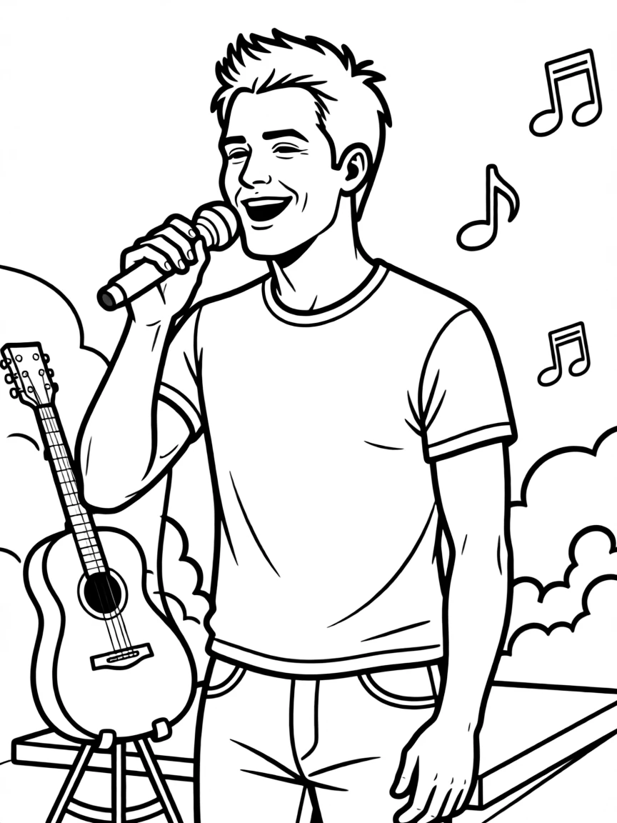 Chris Martin singing.