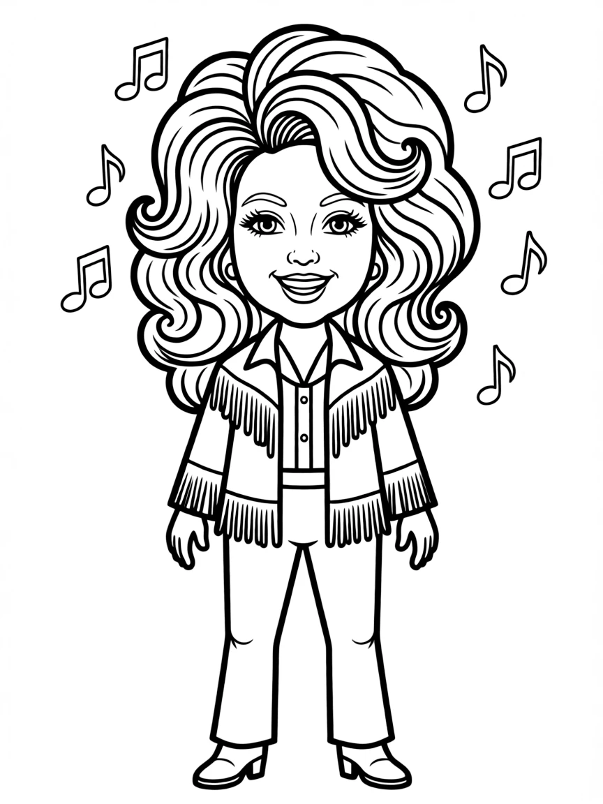 Dolly Parton with big hair.
