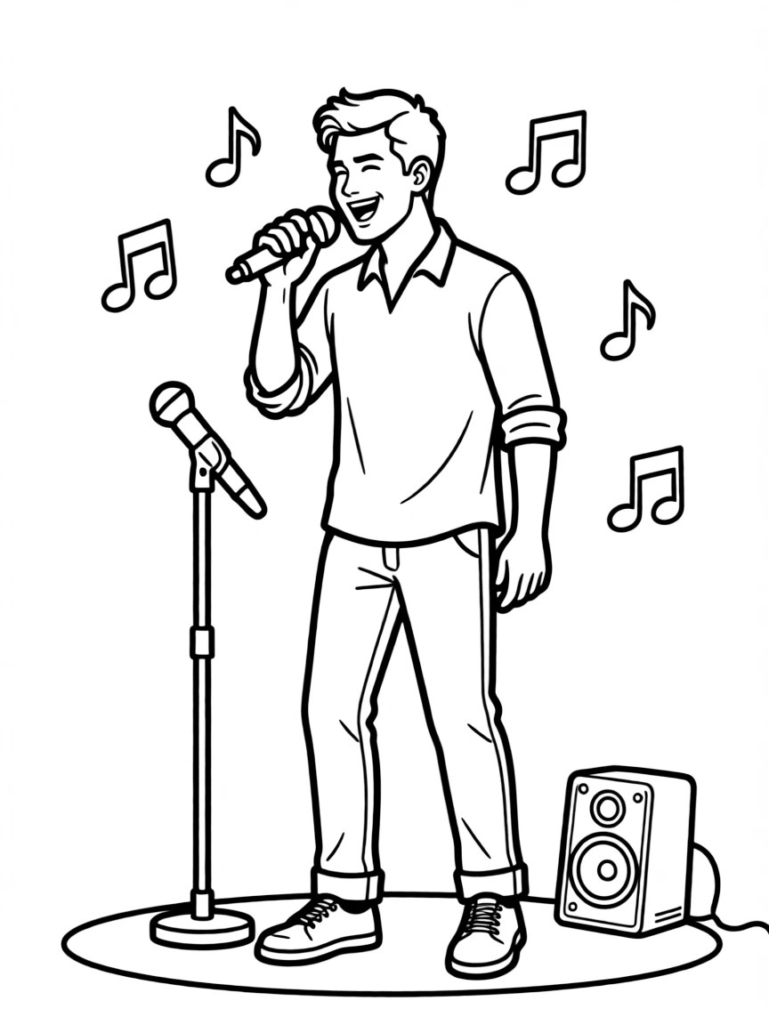 Ricky Martin singing.