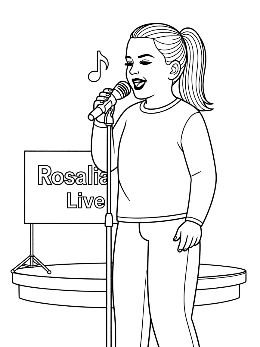 Rosalía singing.